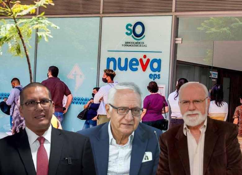 Giovanny Rubiano, superintendente de Salud, Guillermo Jaramillo, ministro de Salud, Félix Martínez, director de la Adres. Foto: EL COLOMBIANO/Cortesía