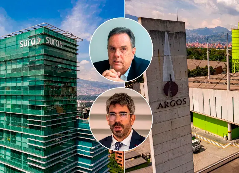 Jorge Mario Velásquez, presidente de Grupo Argos (arriba), celebró los alcances que esta operación de desenroque con Sura, que preside Ricardo Jaramillo, representará. FOTO EL COLOMBIANO