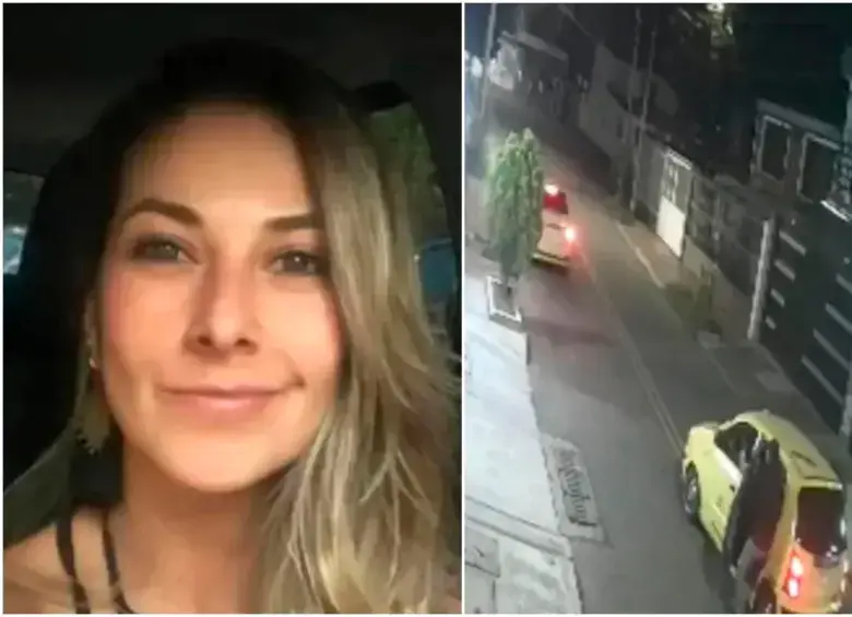 Varios videos de cámaras de seguridad revelaron el recorrido del taxi que la recogió y el momento exacto en que fue interceptada por otro vehículo, también tipo taxi, a pocos metros de su vivienda. FOTO: CAPTURA DE VIDEO.