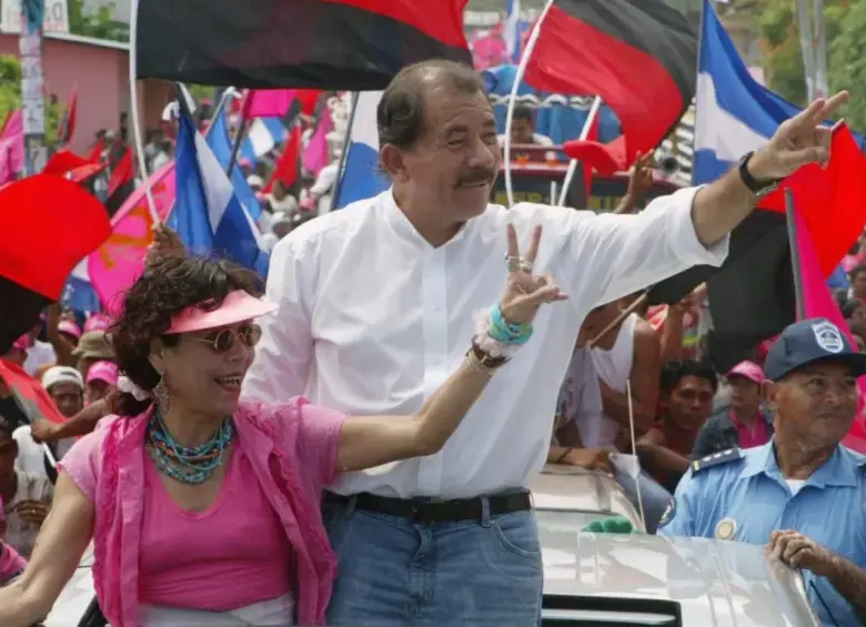 La vicepresidenta de Nicaragua y esposa del presidente Daniel Ortega, Rosario Murillo junto a Daniel Ortega. <b>Foto: suministrada</b>