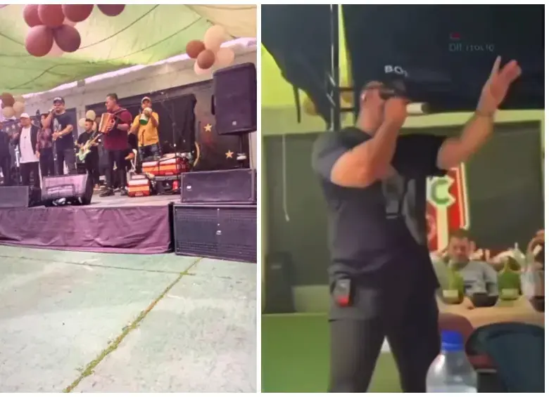 Nelson Velásquez durante el concierto en la cárcel de Itagüí. Foto: captura de videos