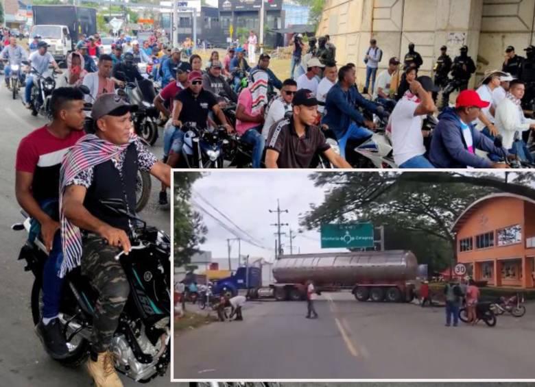 En solo dos días, se ha comprometido el despacho de 70.167 toneladas de productos, impactando el abastecimiento y la productividad. FOTO: El Colombiano.