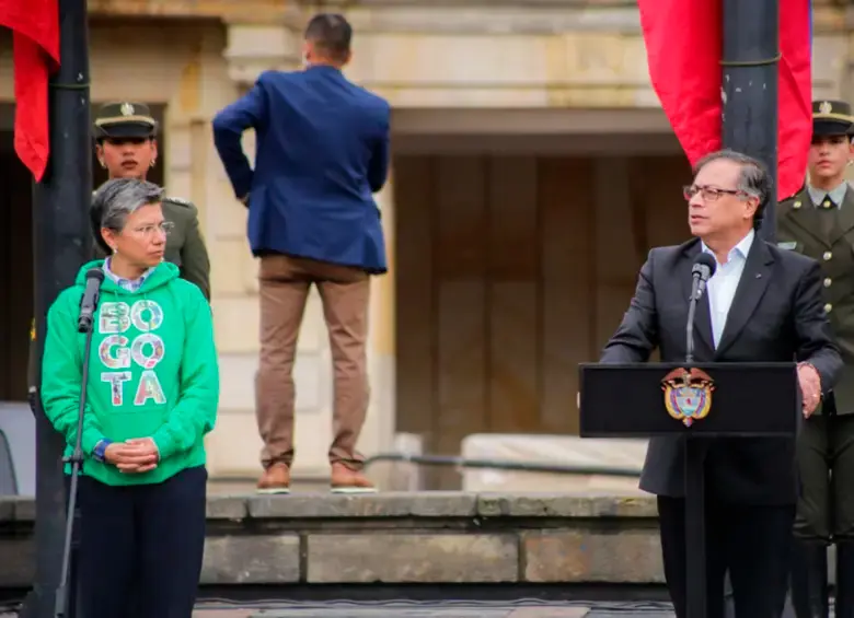 La exalcaldesa de Bogotá y excandidata presidencial, Claudia López, y el expresidente de la República, Gustavo Petro. FOTO COLPRENSA