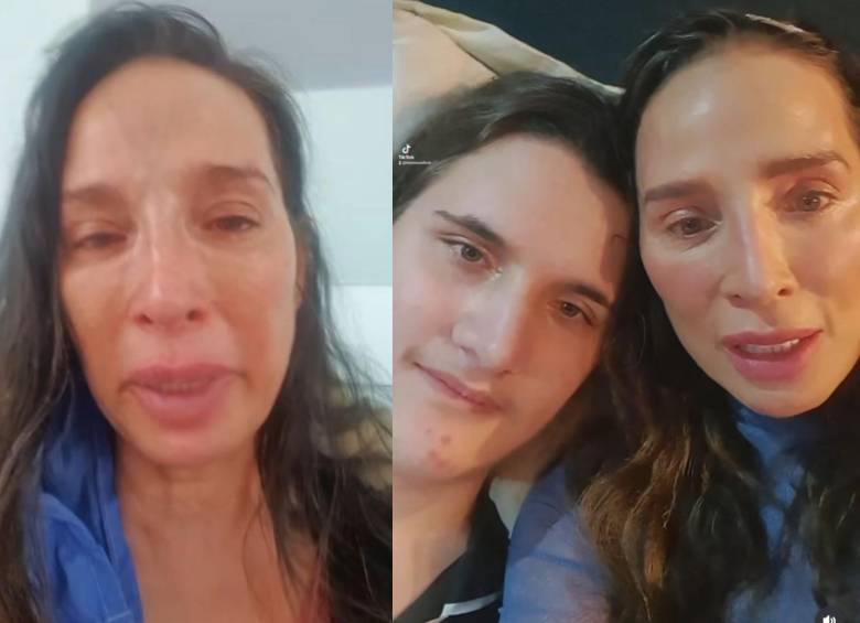 La actriz y su hijo en uno de sus últimos momentos. FOTO: CAPTURA VIDEO INSTAGRAM LULY BOSSA