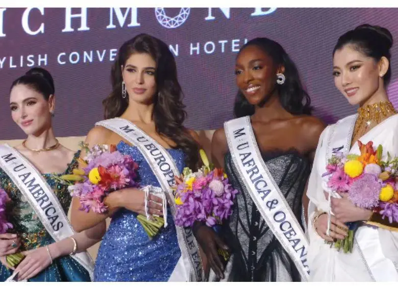 Las candidatas coronadas reinas continentales de Miss Universo 2025. FOTO: MISS UNIVERSE