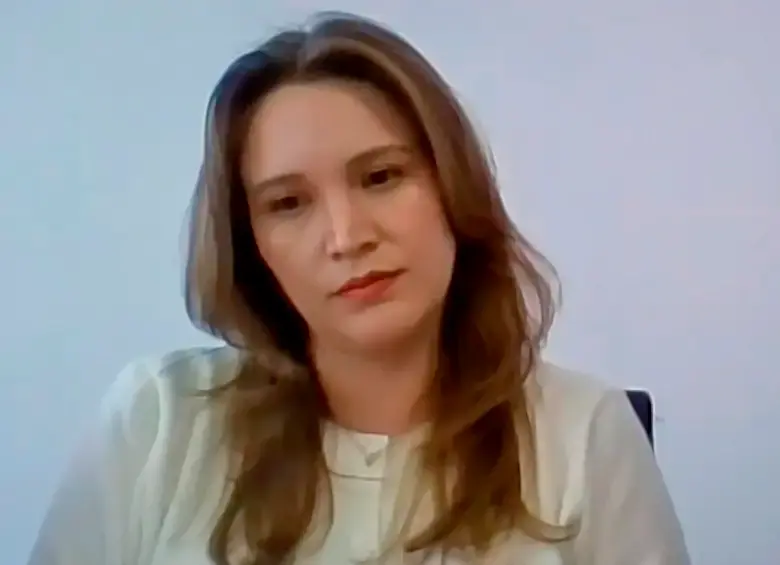 La exasesora del Ministerio de Hacienda, María Alejandra Benavides Soto. FOTO CAPTURA DE VIDEO