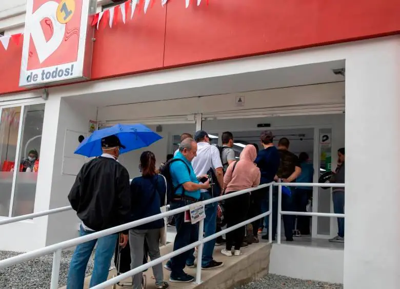 Tiendas D1 recibe cerca de 1,6 millones de clientes al día. FOTO EL COLOMBIANO. 