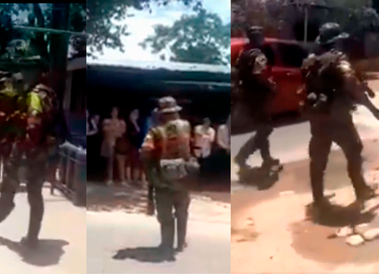 Disidencias de las Farc realizaron patrullaje en las horas de la tarde de este martes, en Tame, Arauca. FOTO CAPTURA DE PANTALLA