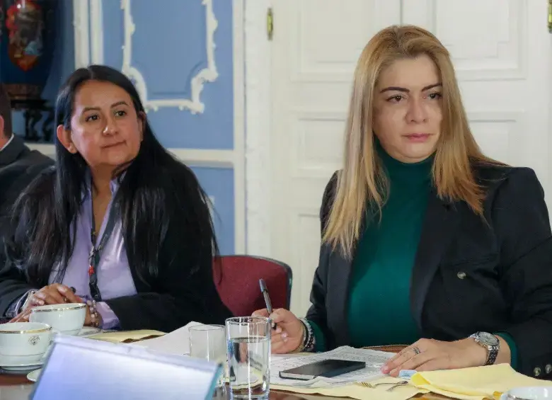 Letty Leal, de verde, es la actual subdirectora del DAPRE, figura como el reemplazo de Angie Rodríguez. FOTO: DAPRE vía X.