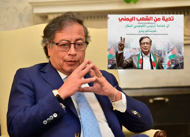 El presidente Gustavo Petro publicó esa fotografía creada con inteligencia artificial. Foto: Colprensa - X presidente Petro