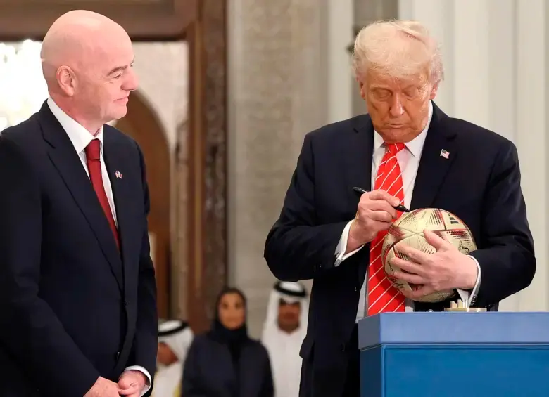 El presidente de la Fifa, Gianni Infantino, tiene una relación cercana, de amistad, con el presidente de Estados Unidos Donald Trump. Foto: Getty