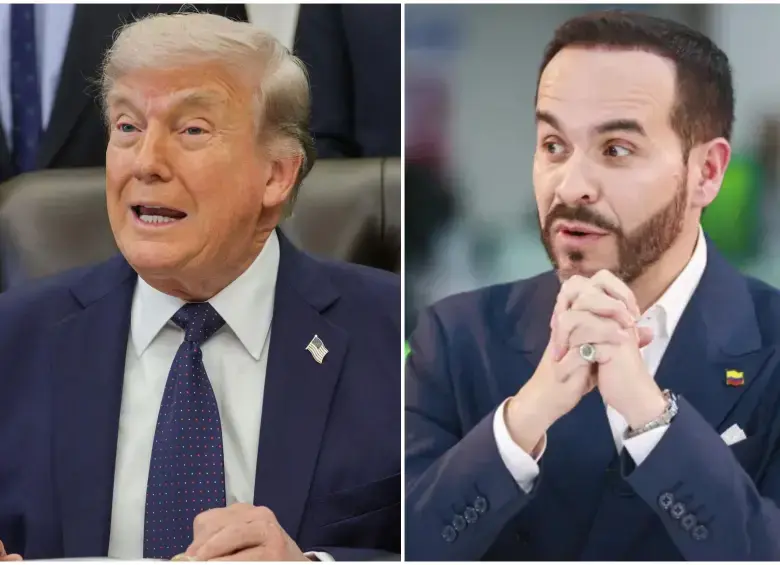 El presidente de Estados Unidos, Donald Trump, y el jefe de Estado colombiano, Abelardo de la Espriella. FOTO: El Colombiano