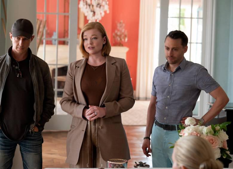 Los hermanos Roy de la serie. (De izquierda a derecha) Kendall, Siobhan y Roman. FOTO: Cortesía HBO Max.