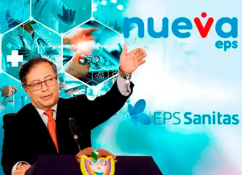 El presidente Gustavo Petro durante el consejo de ministros en el que planteó la liquidación de EPS intervenidas. FOTO: COLPRENSA.