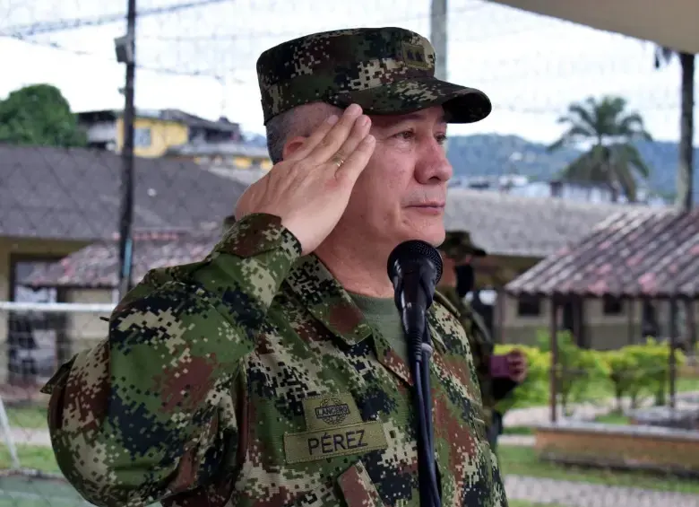Sale del Ejército Nacional el mayor general del Ejército Olveiro Pérez Mahecha. FOTO: Tomada de X - Sexta Divisón del Ejército Nacional