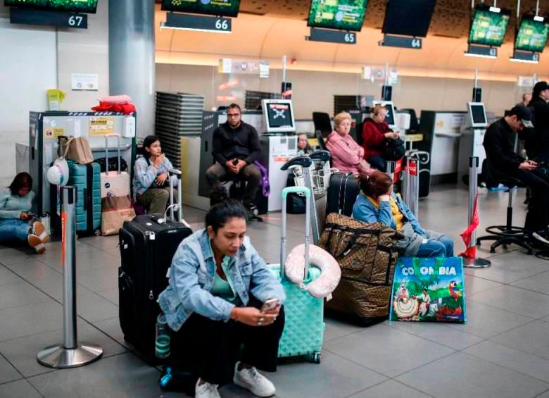 Vuelos cancelados en El Dorado. FOTO: Colprensa.