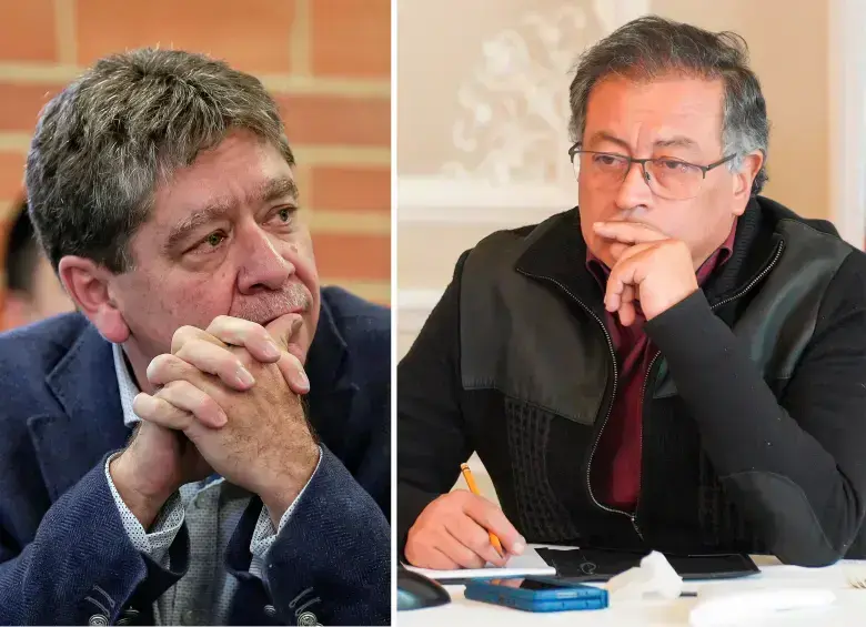 Bruce Mac Master, presidente de la Andi; y Gustavo Petro, presidente de Colombia.