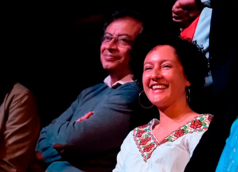 La senadora Isabel Zuleta y el presidente Gustavo Petro. FOTO CORTESÍA