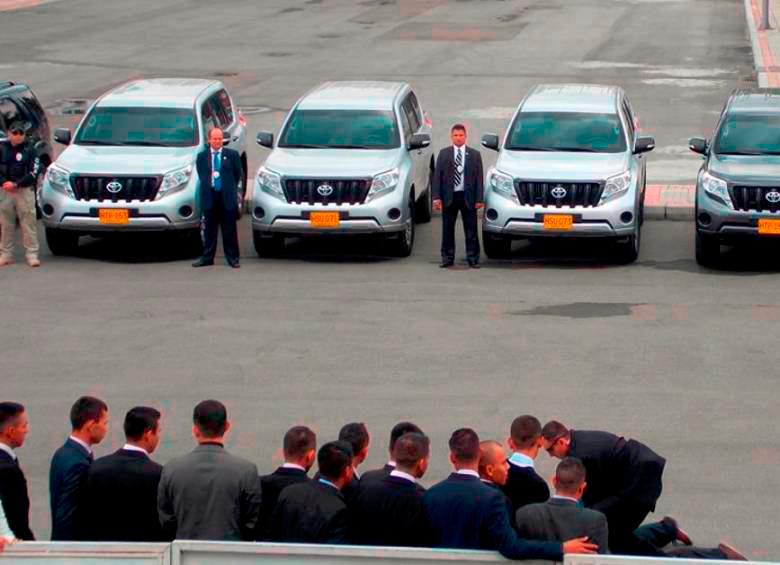 Imagen de referencia sobre las camionetas de seguridad de la Unidad Nacional de Protección. FOTO: CORTESÍA