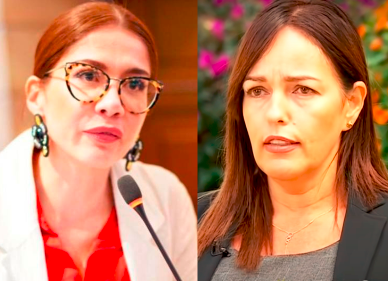 La representante Catherine Juvinao y la fiscal Angélica Monsalve han estado peleando durante los últimos días por la publicación de un video. FOTO: CORTESÍA 