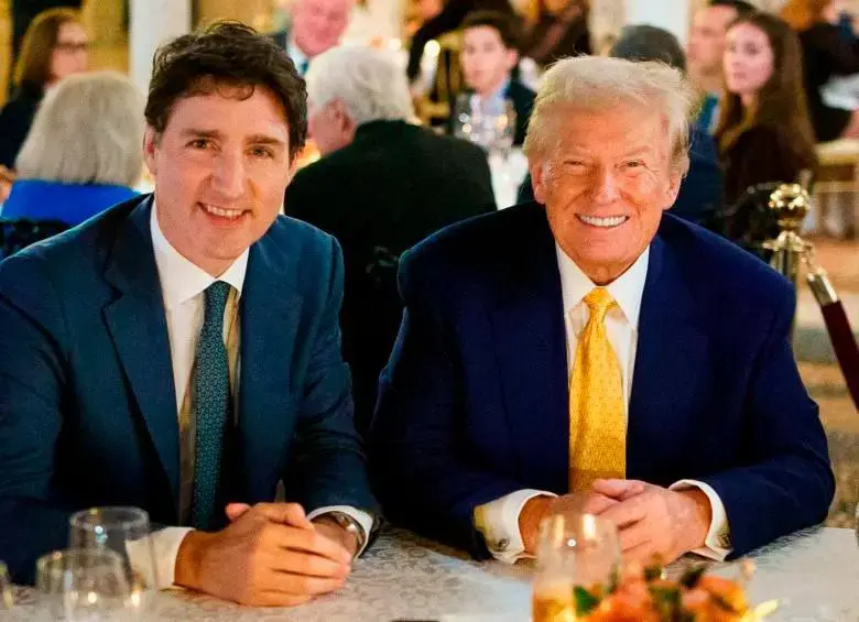 La relación diplomática entre Donald Trump y el primer ministro Justin Trudeau se deteriora tras anuncio de aranceles de EE. UU. a Canadá y México. FOTO: Tomada de X @JustinTrudeau