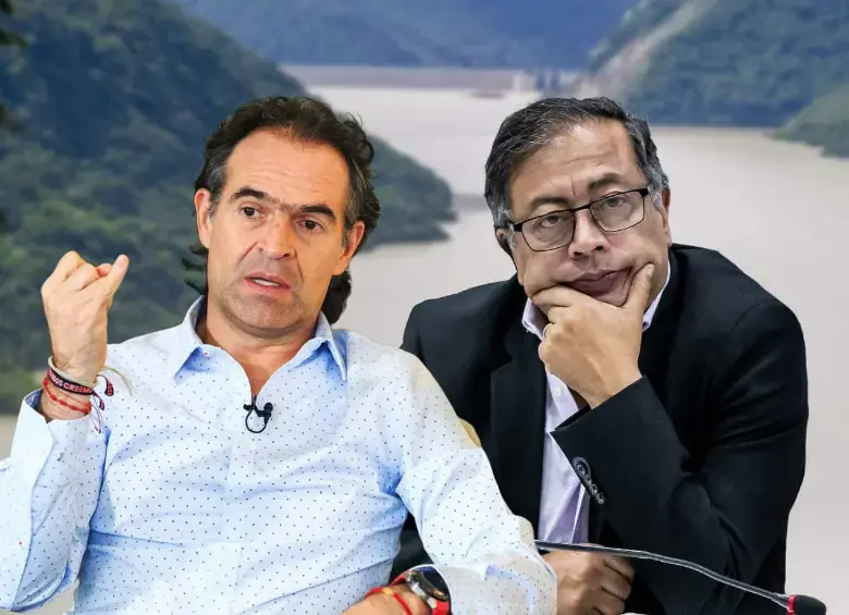 Federico Gutiérrez, alcalde de Medellín; y Gustavo Petro, presidente de Colombia. FOTO: El Colombiano.