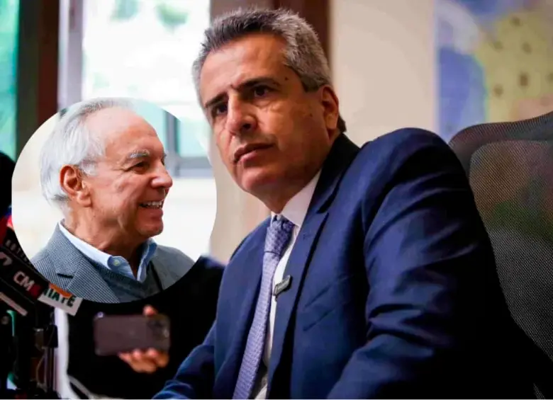 El exministro de Hacienda, Ricardo Bonilla, y el exministro del Interior, Luis Fernando Velasco. FOTO: Colprensa
