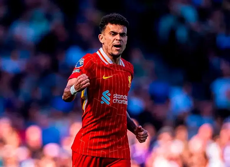 Luis Díaz convirtió 17 goles con Liverpool en esta temporada entre todas las competiciones. FOTO: Tomada de X @LFC