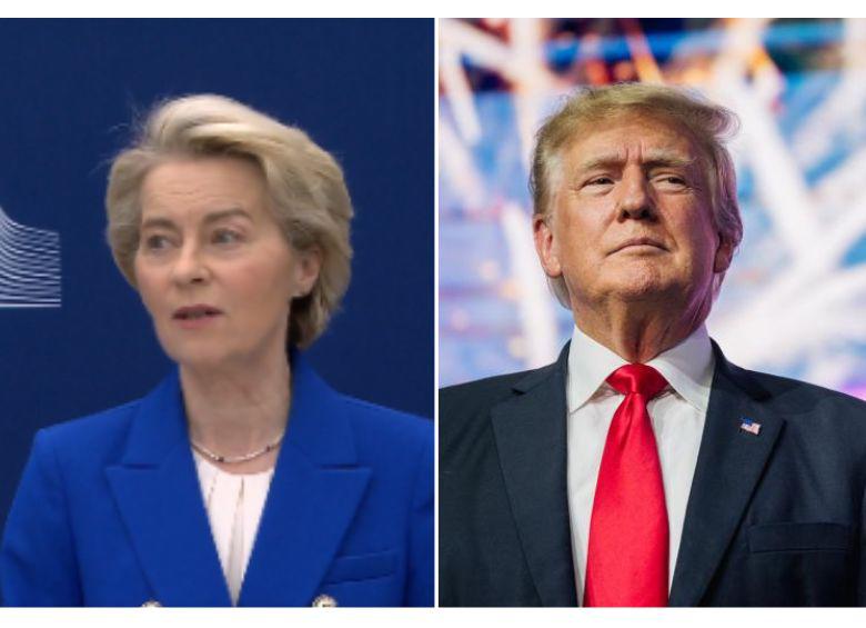 Las fricciones entre la Unión Europea y Estados Unidos son cada vez más notorias. En la imagen: Ursula von der Leyen, presidenta de la Comisión y el presidente estadounidense Donald Trump. FOTO: Comision Europea | Getty