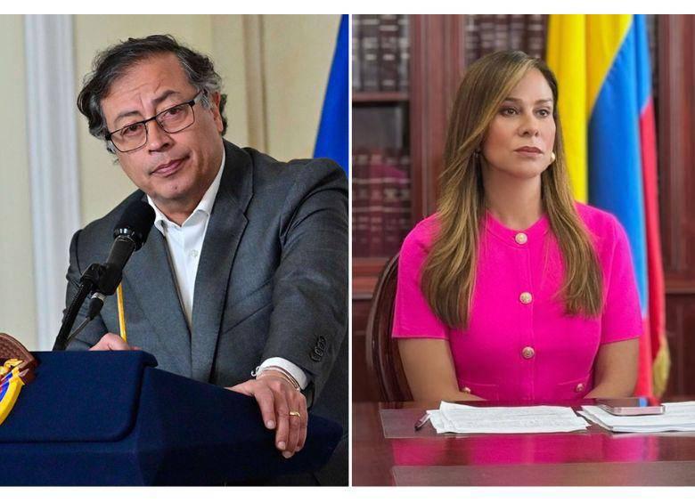 El presidente Gustavo Petro y la magistrada Maritza Martínez. FOTO: PRESIDENCIA Y MARTIZA MARTINEZ