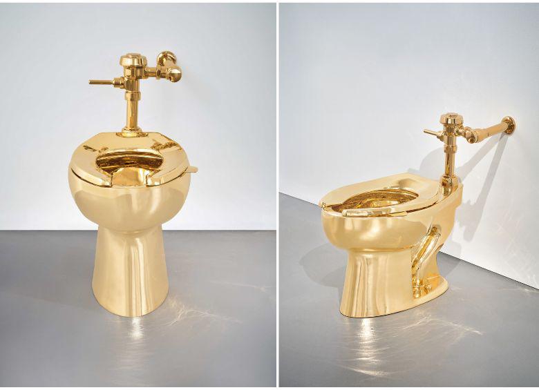 El inodoro de oro de Maurizio Cattelan se vende por USD 12 millones. FOTO: Sothebys