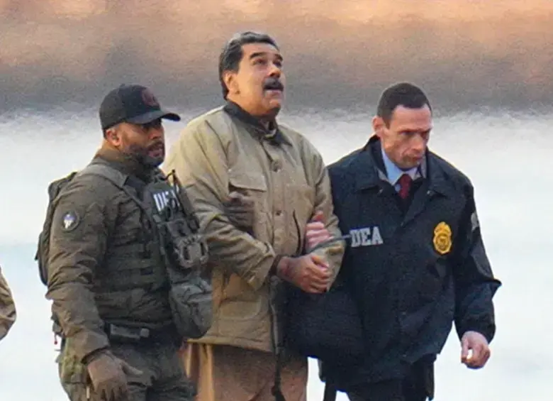 Nicolás Maduro siendo capturado. FOTO: AFP