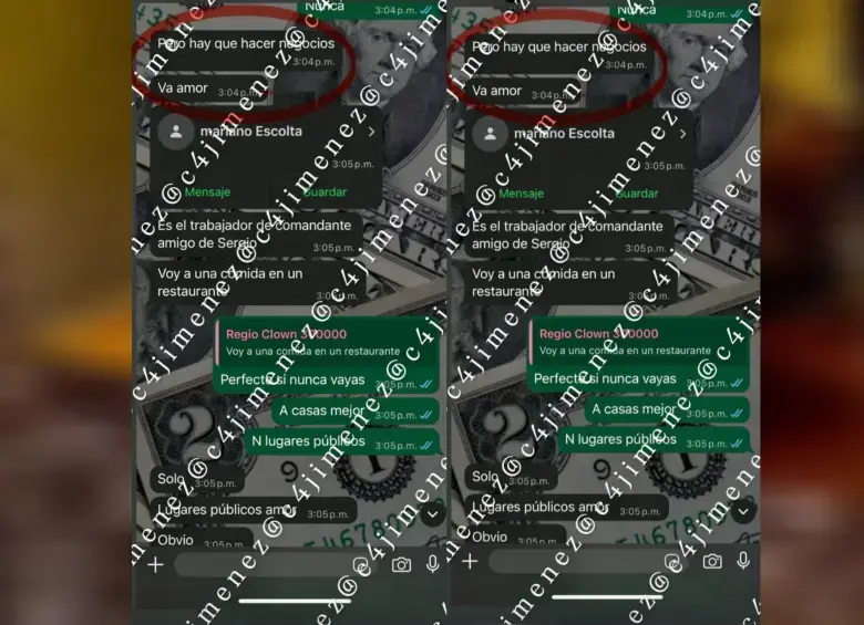 En uno de los chats de los músicos se leía que antes de desaparecer, uno de ellos se iba a reunir en un sitio público con alguien apodado ‘El Comandante’