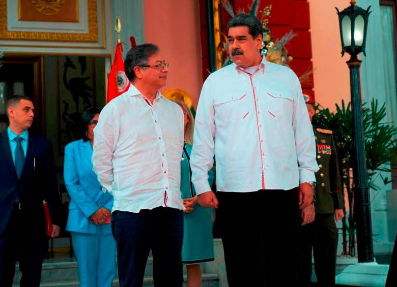 El presidente de Colombia, Gustavo Petro y su homólogo en Venezuela, Nicolás Maduro se reunirán por quinta vez en ese país. FOTO: Colprensa