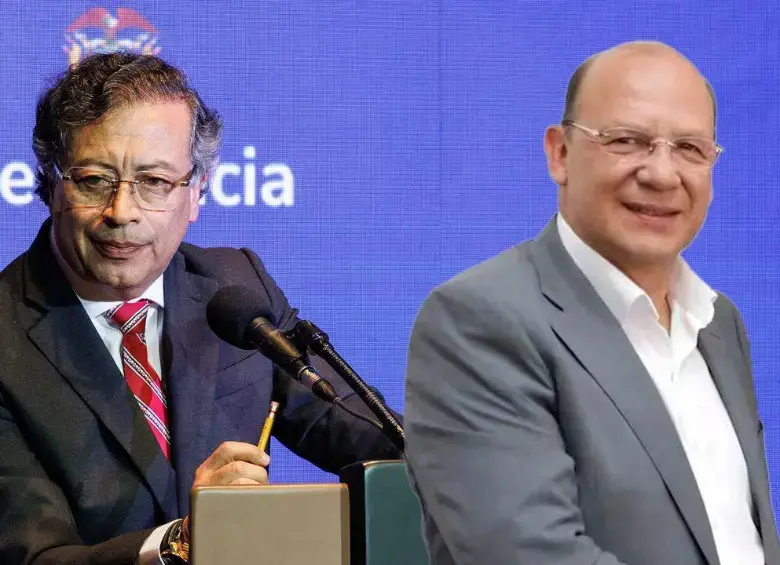 Gusravo Petro, presidente de Colombia; y Germán Ávila, ministro de Hacienda. FOTO: Colprensa y Presidencia.