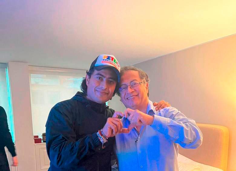 En la imagen Nicolás Petro y su padre. Foto: colprensa. 