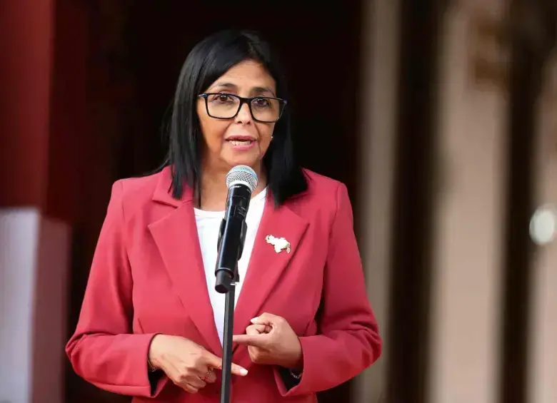 El convenio fue anunciado por Delcy Rodríguez en un acto realizado en Miraflores. FOTO: AFP.