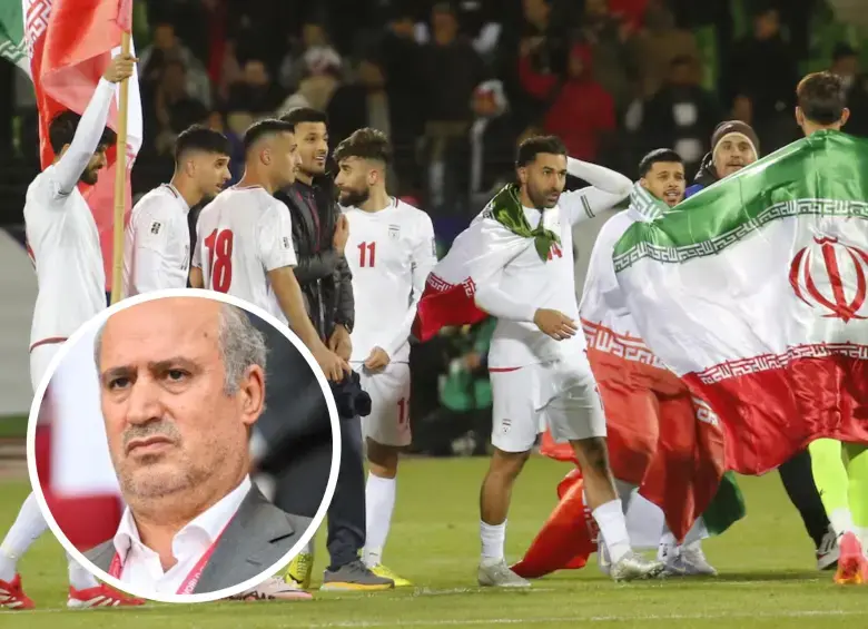 Los jugadores de la Selección de Irán en medio de un partido. FOTO: AFP