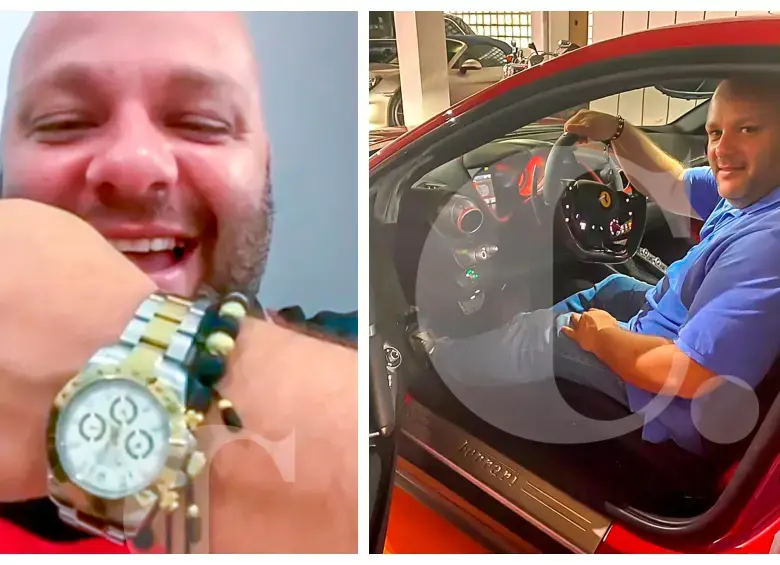 En el material en poder de las autoridades hay videos en los que aparece Miguel Quintero ostentando relojes y vehículos. FOTO: Cortesía