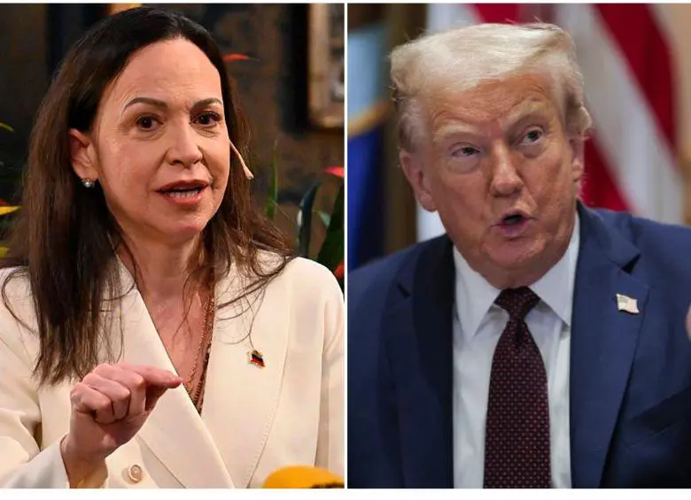 La futura reunión entre Donald Trump y María Corina Machado se anunció luego de que la opositora venezolana le ofreciera su premio Nobel de la Paz al presidente estadounidense. FOTO: GETTY