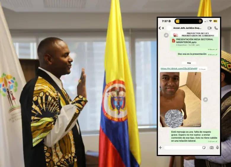 El exviceministro renunció al cargo luego de que se conocieran capturas del chat y de que se hiciera pública la denuncia. FOTO: MinIgualdad y suministrada 