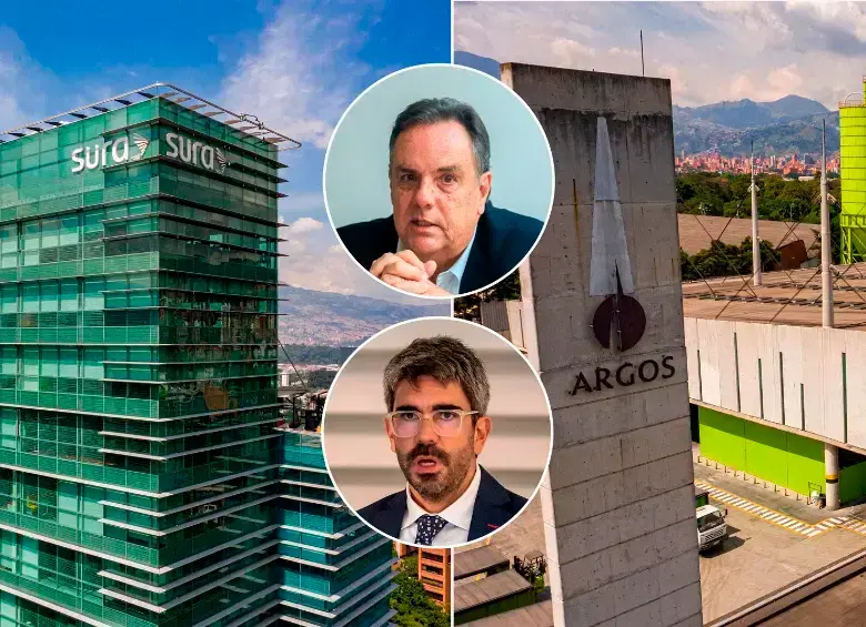 Jorge Mario Velásquez, presidente de Grupo Argos (arriba), celebró los alcances que esta operación de desenroque con Sura, que preside Ricardo Jaramillo, representará. FOTO EL COLOMBIANO