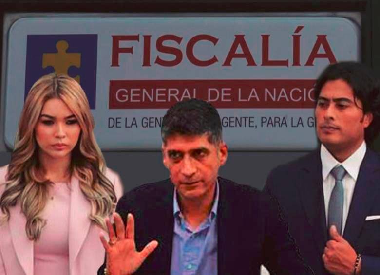 De izquierda a derecha: Day Vásquez, exesposa de Nicolás Petro y testigo clave del caso; Mario Burgos, fiscal principal del caso y Nicolás Petro Burgos, hijo del presidente. FOTO: Archivo EL COLOMBIANO