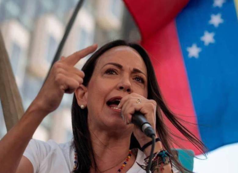 El partido de la líder opositora María Corina Machado denunció una presunta detención ilegal del jefe de protección de la excandidata presidencial. FOTO: AFP