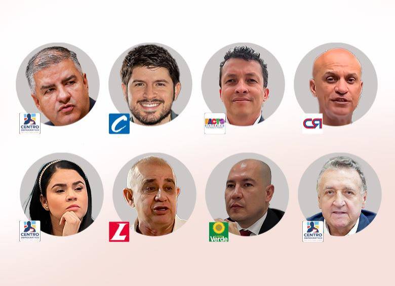 Ocho de los 17 representantes a la Cámara por Antioquia buscan repetir curúl. FOTOS: EL COLOMBIANO Y REDES SOCIALES.