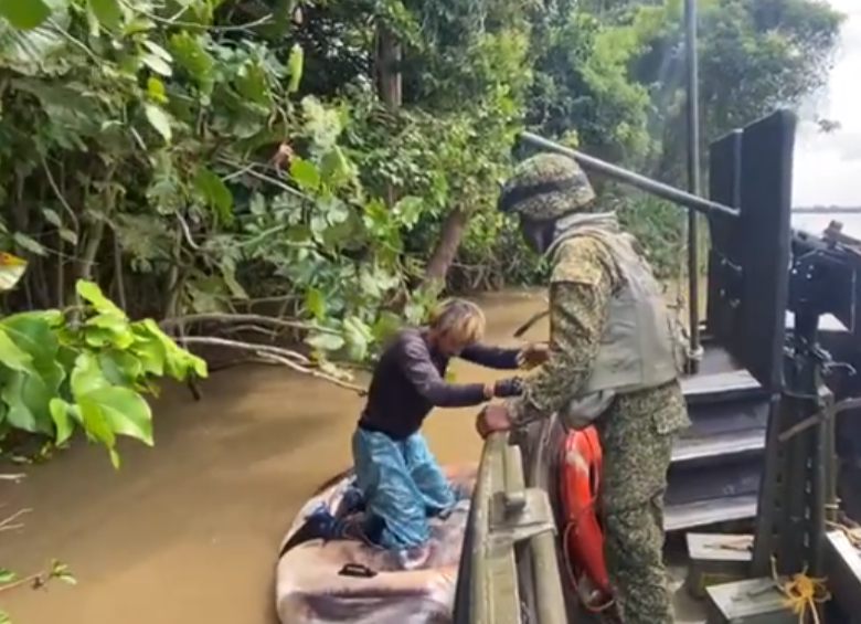 El rescatado manifestó que su destino era dirigirse hacia el Darién. FOTO: CAPTURA DE VIDEO