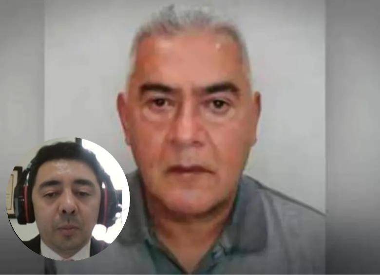 Diego Marín Buitrago alias Papá Pitufo y el fiscal Andrés Marín Rodríguez. Fotos: Fiscalía y captura de pantalla 