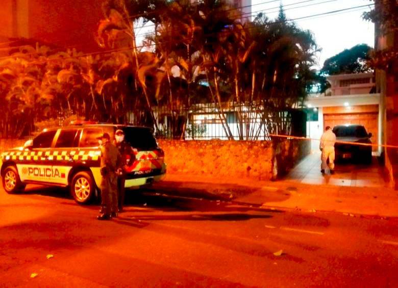 La escena del homicidio del crimen de la vicerrectora de la Institución Universitaria Visión de las Américas. FOTO: CORTESÍA