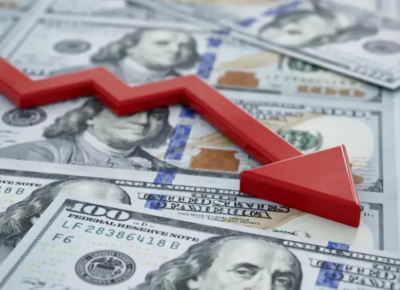 El dólar cerró la jornada con un precio promedio de $3.404,29, lo que representa una caída de $36,54 frente a la TRM que para hoy se ubicó en $3.440,83. Foto: Getty