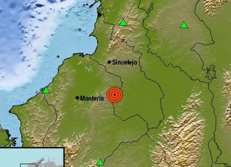 El temblor se registró al norte del país en la mañana de este martes 23 de julio. FOTO: SGC
